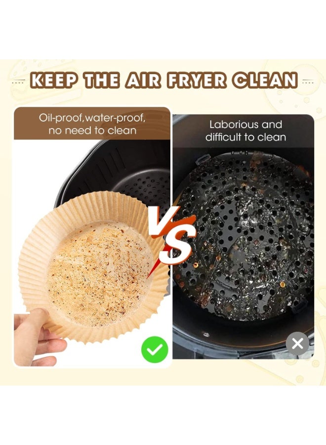 Air Fryer Basket Paper Liners – 100PCS Disposable Non-Stick Oil-Proof Parchment Paper for Baking & Frying – 20CM - Image 4