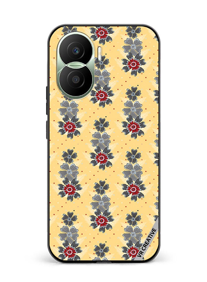 VR CREATIVE Protective Case Cover For Honor Play7T Pro Pattern Flower Design Multicolour - Image 1