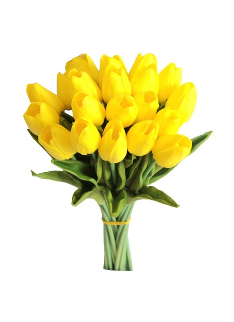 Artificial Tulips For Multiple Occasions - 10Pcs Yellow For Special Occasions, Wedding, Engagement And Anniversary