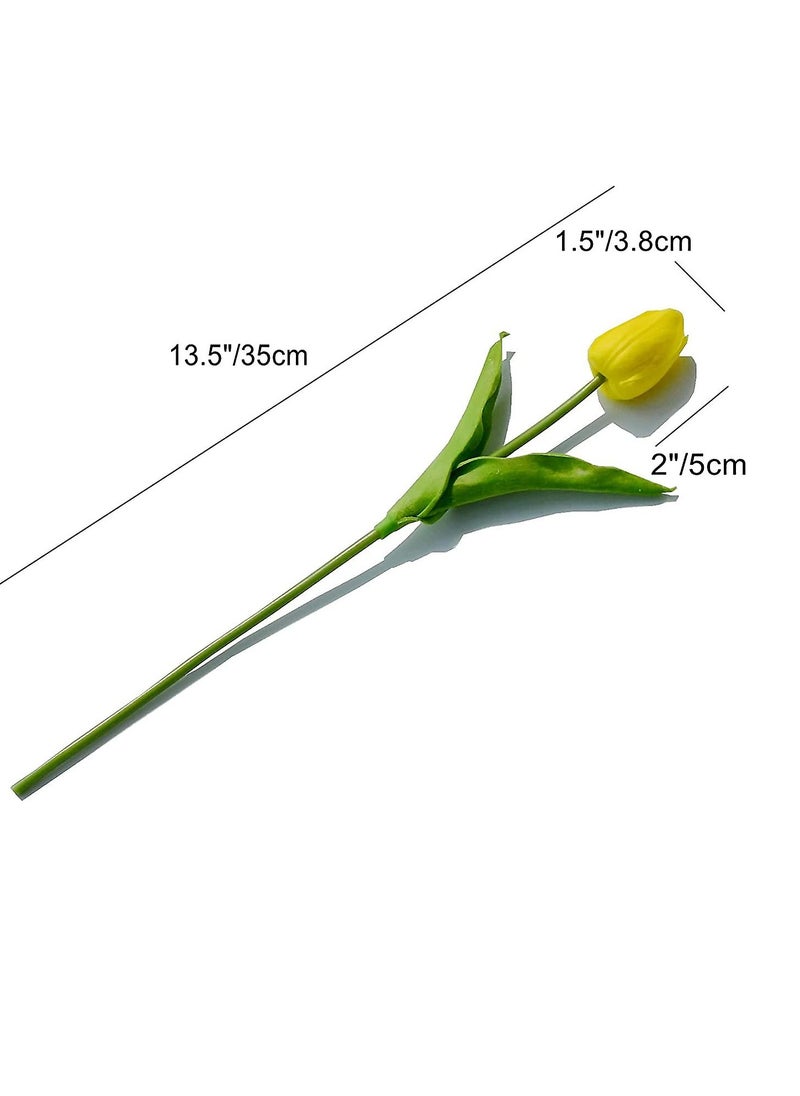 Generic - Artificial Tulips For Multiple Occasions - 10Pcs Yellow For Special Occasions, Wedding, Engagement And Anniversary - Image 1