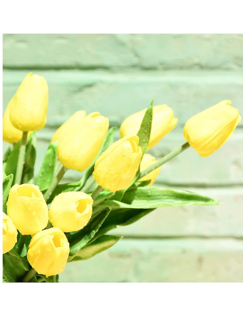 Generic - Artificial Tulips For Multiple Occasions - 10Pcs Yellow For Special Occasions, Wedding, Engagement And Anniversary - Image 1