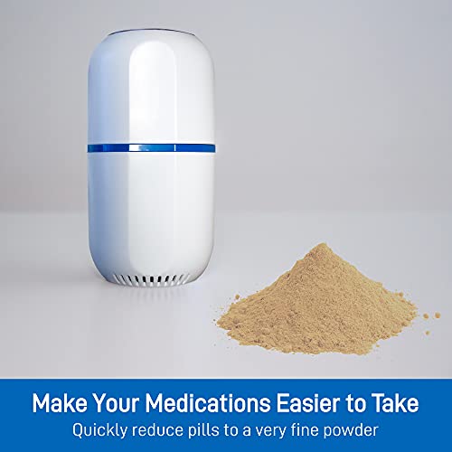 Pill Mill Electric Pill Crusher Grinder - Fine Powder Electronic Pulverizer for Small & Large Medication & Vitamin Tablets - Comes with Pill Organizer, Brush, Spoon, Cloth & Stainless Steel Blades by Pill Mill - Image 2