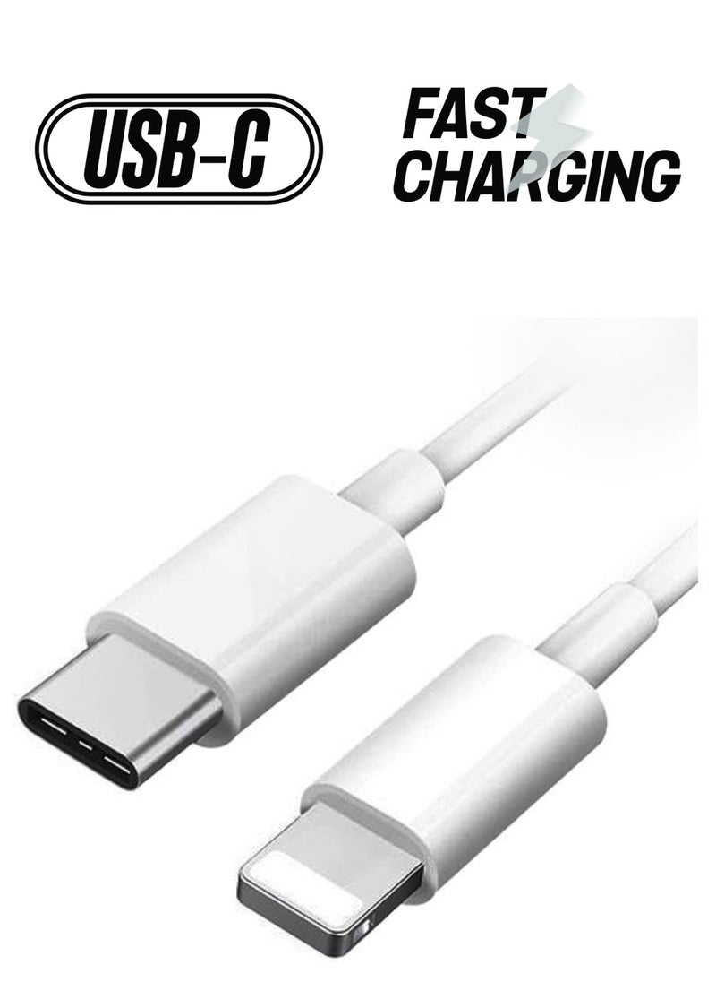 Generic - Type-C Lightning Cable White 1 M - Image 1