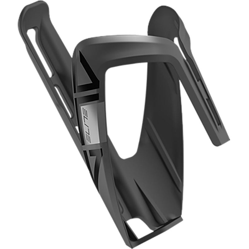 Elite Ala Cage Soft Touch Black Black Graphic Lightweight FiberglassReinforced Bottle Cage for Secure Retention