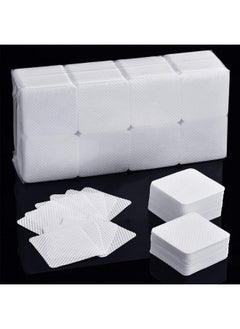 Maitys 1000 Pieces Eyelash Extension Glue Wipes Eyelash Glue Cleaner Non Woven Fabric Glue Wipes Lash Supplies Accessories Tools for Eyelash Extension Glue and Nail Polish Bottle (White)  - Image 1