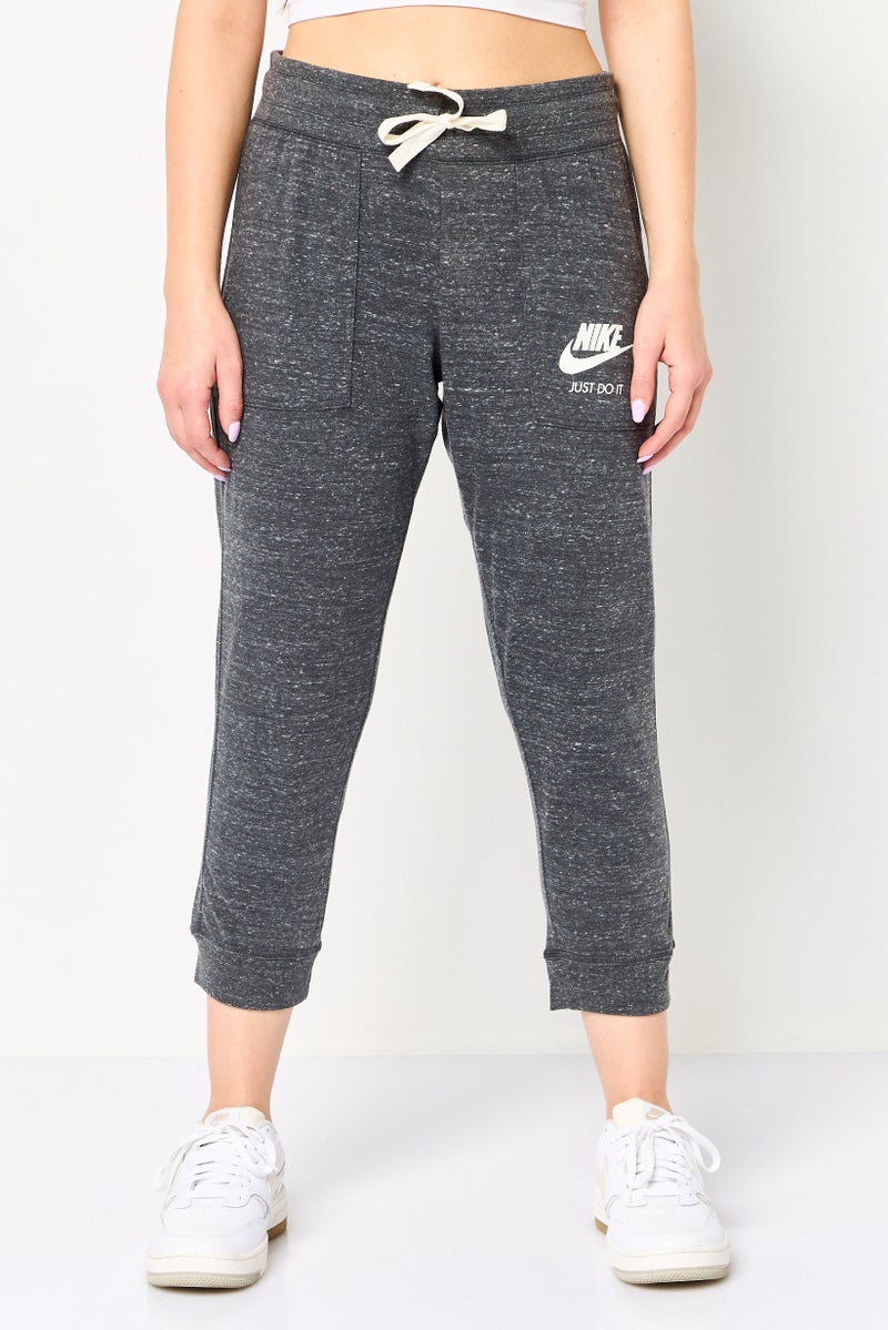 Nike Women Sportswear Fit Gym Vintage Capri, Grey - Image 1