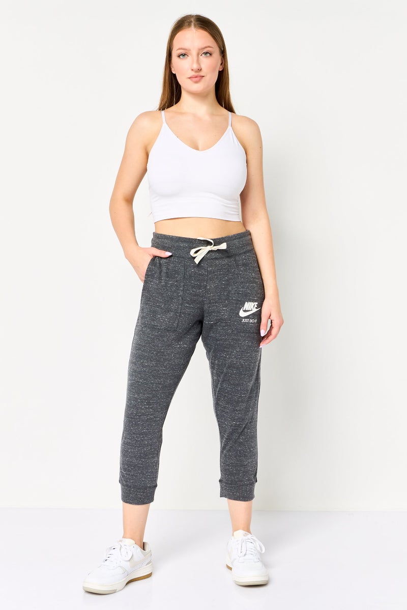 Nike Women Sportswear Fit Gym Vintage Capri, Grey - Image 2