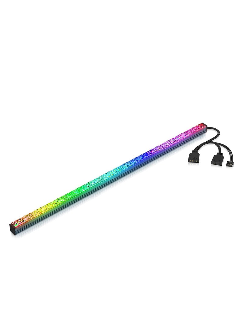 SYOSI Acrylic ARGB LED Strip for Gaming Case with 5V 3-pin ARGB LED and 4-pin Header Adapter, Compatible with Aura SYNC, Gigabyte RGB Fusion, MSI Mystic Light Sync(280MM) - Image 1