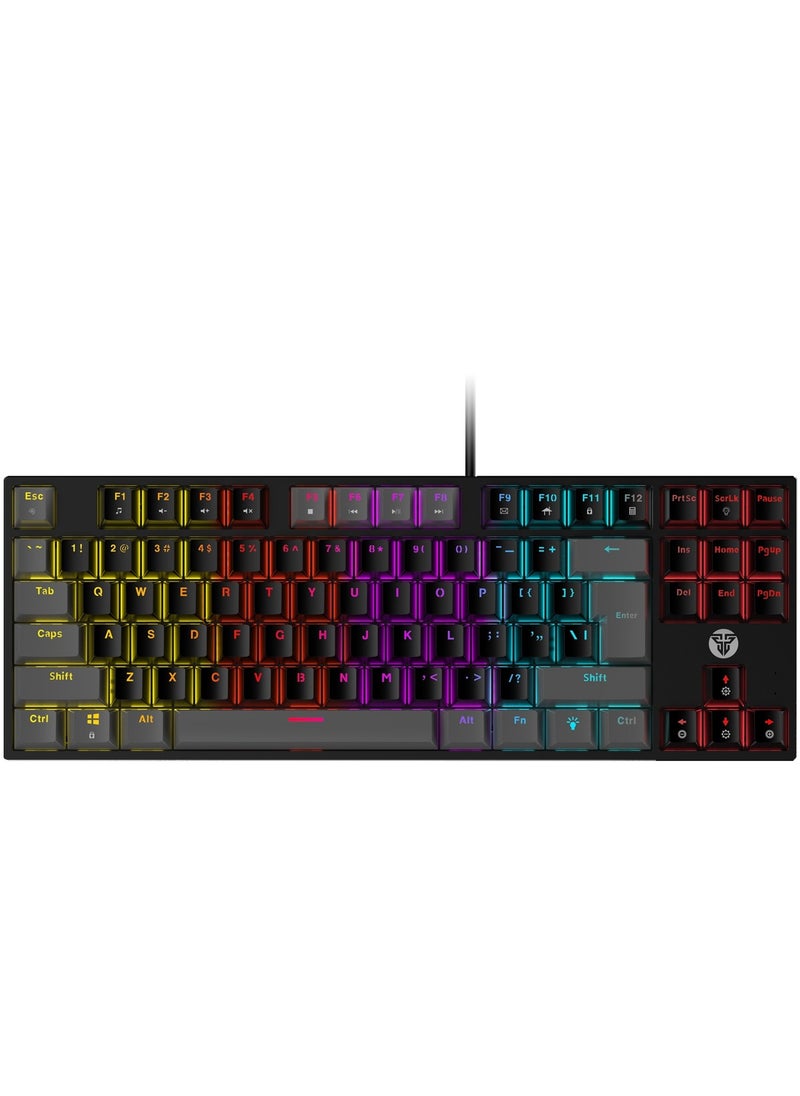 FANTECH - ATOM TKL MK876 Gaming Keyboard RGB Mechanical – BLUE Switch  – TKL Size  – Double Injection Keycaps – 16 Lighting Effects – 25 Keys Anti-Ghosting - EN Keys - Image 1