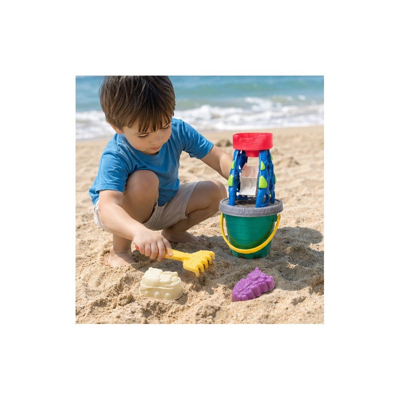SANDS ALIVE Kids Beach Sand Toy Set with Bucket, Moulds, Shovel and Water Wheel - Image 3