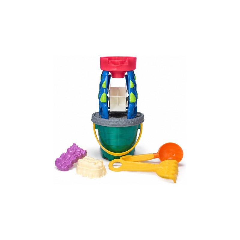 SANDS ALIVE Kids Beach Sand Toy Set with Bucket, Moulds, Shovel and Water Wheel - Image 2