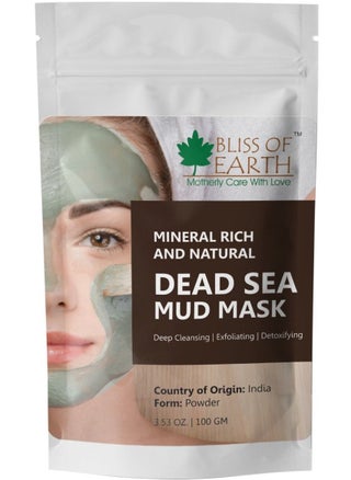 100% Pure  Sea Mud Mask 100GM Powder Great For Face Acne Oily Skin & Blackheads Minimizes Pores & Improves Overall Complexion - pzsku/Z0BBE5DFD85217A8DA1F4Z/45/_/1656665748/382bcbe8-d576-4051-b992-2a1d17554733