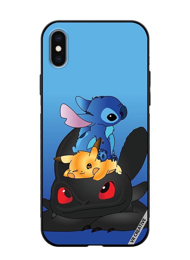 VR CREATIVE Protective Case Cover For Apple iPhone XS Max Cartoon Mix Design Multicolour - Image 1