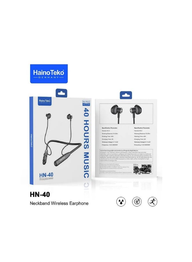 Haino Teko Haino Teko HN-40 Neckband Wireless Headphone 40 Hours Nonstop Music - Image 1