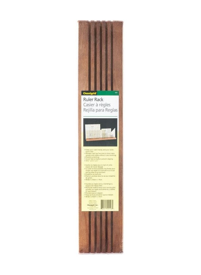 Omnigrid Omnigrid Wooden Ruler Rack, Regular,Brown  - Image 4