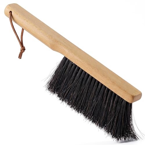 Takavu Multi-Purpose Counter Brush with Solid Wood Handle, Natural Horsehair Bristles for Gentle Dusting of Furniture, Drafting, Patio, Fireplace Cleaning, Shop Brush, Woodworking Tool & Accessories - Image 1