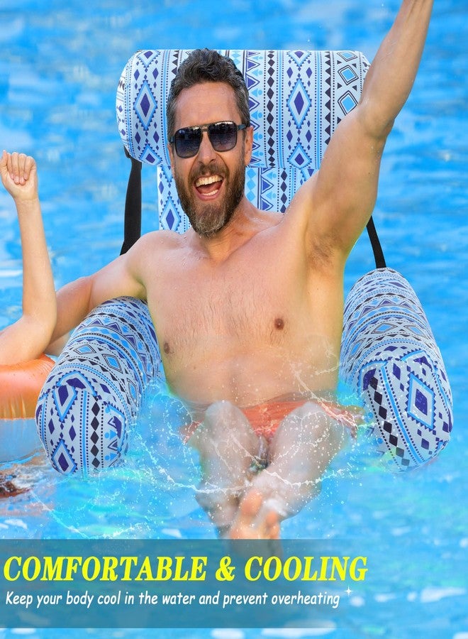 Sonwyoung 3 Pack Inflatable Pool Floats Chairs Adult Floating Lounge Summer Chair Adjustable Hammock Water Floating Chair Swimming for Party Beach Water Lake Fun(Boho Style,Playful Color) - Image 5