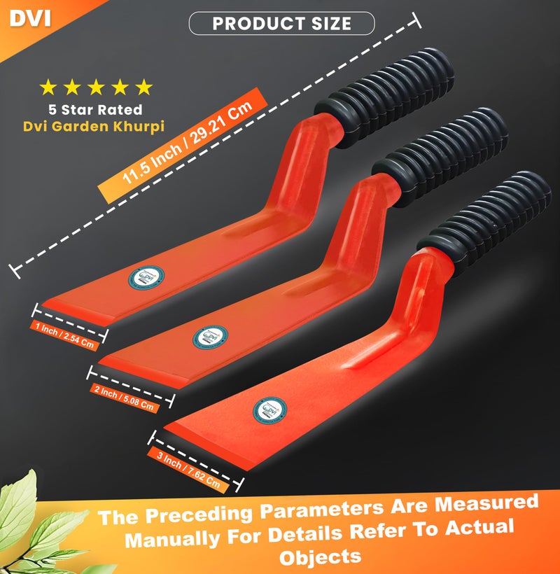 DVI (Pack of 3) (1 Inch+2 Inch+3 Inch) Gardening Khurpi for Small Pots - 3 PC Plant Tool for Digging in Garden | Handy Tools (1INCH+2INCH+3INCH KHURPI/KHURPA) - Image 5