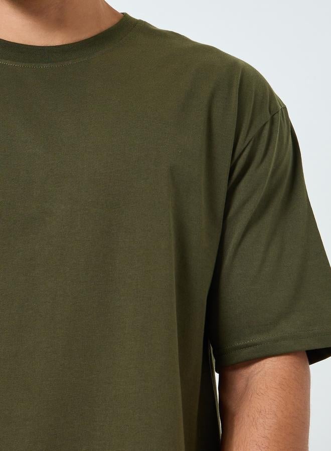 Styli Men Green Wavy Graphic Oversized T-Shirt - Image 3