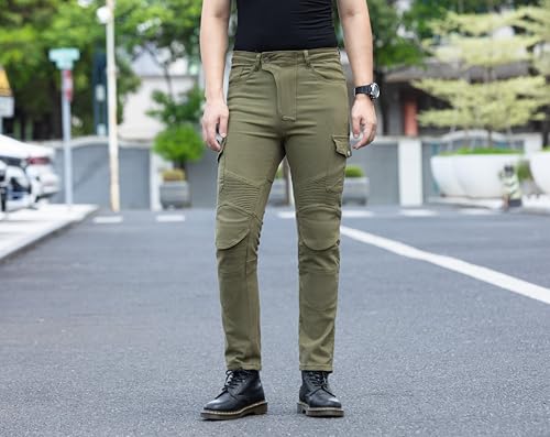 CTBQiTom Motorcycle Pants for Men with CE Level 2 Armor, Protective Riding Jeans, Durable Stretch Denim for Adventure Touring & All Season - Image 3