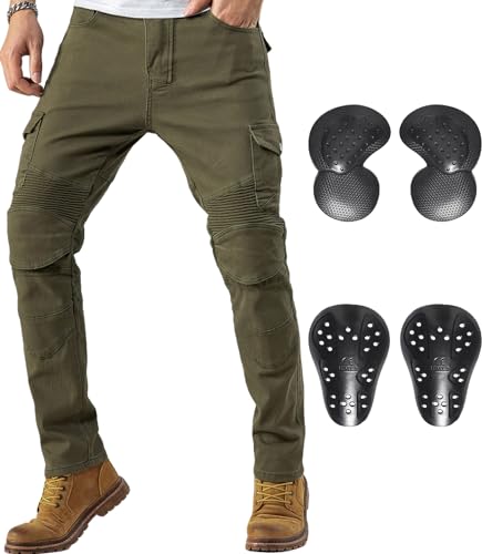 CTBQiTom Motorcycle Pants for Men with CE Level 2 Armor, Protective Riding Jeans, Durable Stretch Denim for Adventure Touring & All Season - Image 1