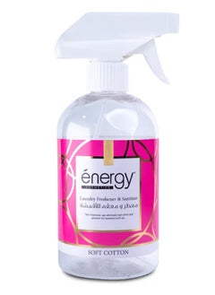 Energy Energy Laundry Freshener & Sanitizer Soft Cotton 500ml, Odor-Neutralizing Fabric Spray with Antibacterial Properties 