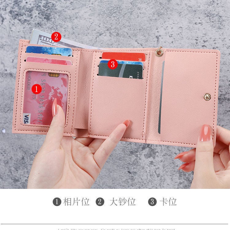 Multifunctional Solid Color PU Leather Wallet, RFID Blocking Design Portable Daily Storage Purse for Cards Cash Coin Business Use - Image 2