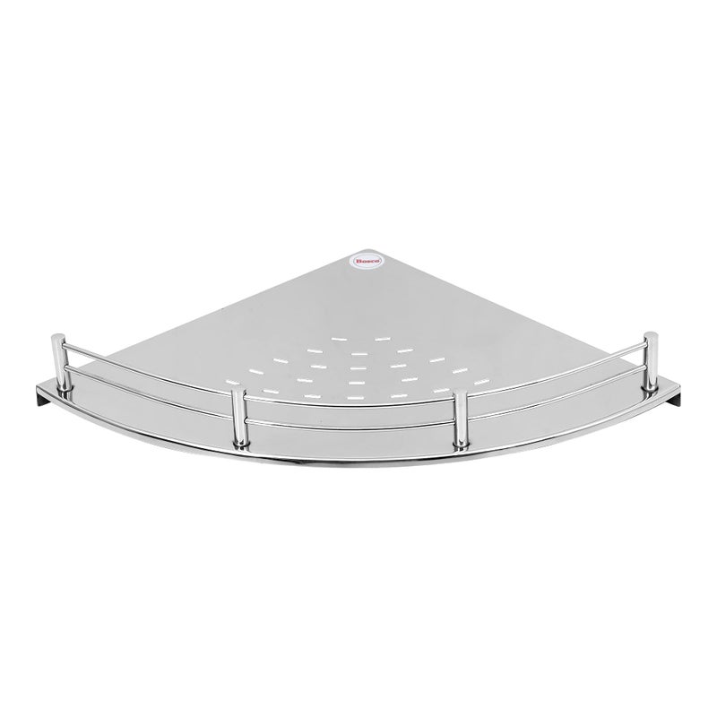 BOSCO Stainless Steel Shelf for Living Room Corner Shelf Decorative Rack Shelf Organizer | Storage Shelf for Living Room & Bedroom Display Rack for Storage (Size 9 inches) - Image 1