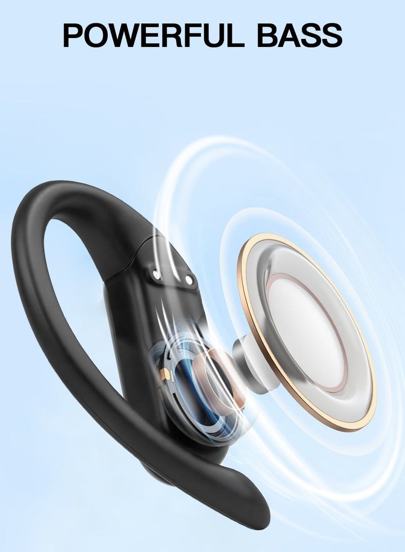 Jliyru Bluetooth Earphones, Wireless Earbuds, 60hrs Bluetooth 5.4 Headphone Sport, 2026 Bluetooth Earbuds Stereo Deep Bass Over Ear Bud with Earhooks, IPX68 Waterproof Earphone for Gym/Running/Workout - Image 5
