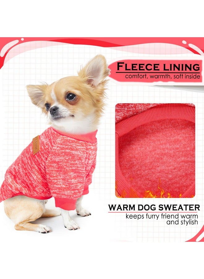 قطعتان من سترات الكلاب للكلاب الصغيرة، ملابس خريف وشتاء للكلاب، سترات صوفية دافئة سميكة للكلاب الصغيرة، سترة صغيرة للأولاد والبنات، يوركشاير تيرير، شيواوا، مقاس XXS - Image 2