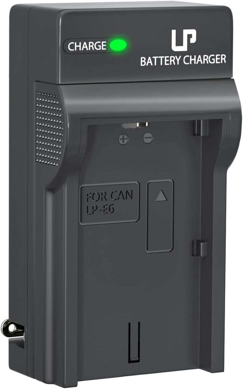 L & P -E6 E6N Battery Charger, Charger Compatible with Canon EOS 90D, 80D, 70D, 60D, 60DA, 7D Mark II, 7D, 6D Mark II, 6D, 5D Mark IV, 5D Mark III, 5D Mark II, 5DS, 5DS R, R5, R6 DSLR Cameras & More - Image 1