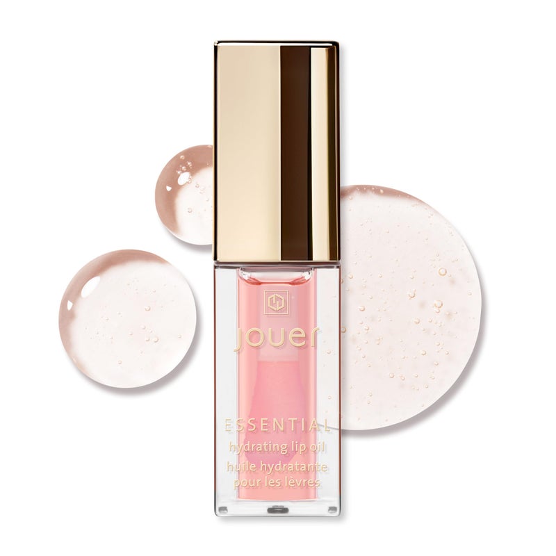 Jouer Essential Hydrating Lip Oil â€“ Moisturizing Dry Lip Treatment Serum - Fragrance Free Clear Lip Oil - Jojoba Seed Oil and Apricot Oil Formula, Natural Shine - Image 1