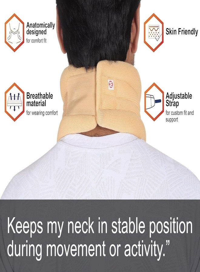 MEDTRIX Soft Cervical Collar for Neck Pain & Support Beige (XL) - Image 3