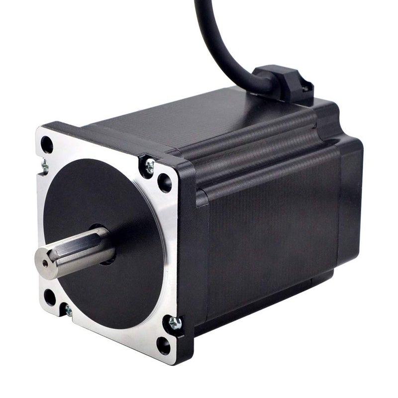 STEPPERONLINE Nema 34 Stepper Motor 8.5Nm(1203.94oz.in) 6.0A 14mm Key-Way Shaft with 1m Cable - Image 1