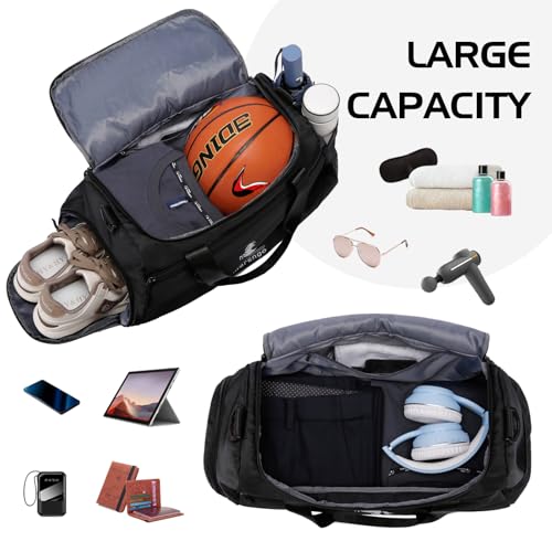 Marengo Gym Bag for Men & Women with Shoe & Wet Compartment - Duffle Bag for Travel, Sports, Fitness & Workout, gifts for men&women - Image 3