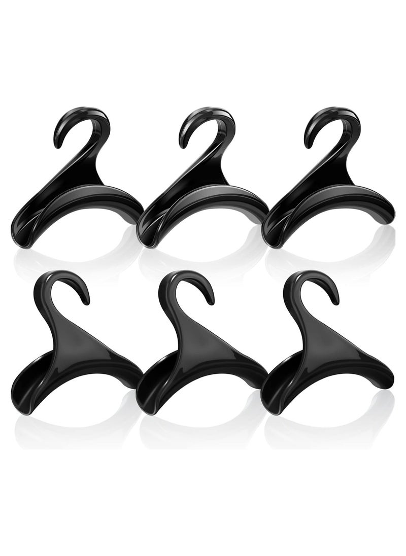 Oasisgalore - Acrylic Bag Hanger Hook - Handbag & Tote Holder for Closet Storage (Black, 6 Pieces) - Image 1