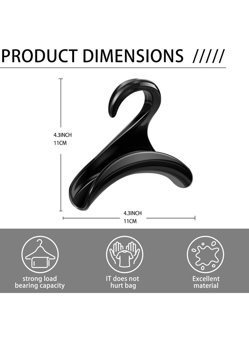 Oasisgalore - Acrylic Bag Hanger Hook - Handbag & Tote Holder for Closet Storage (Black, 6 Pieces) - Image 1