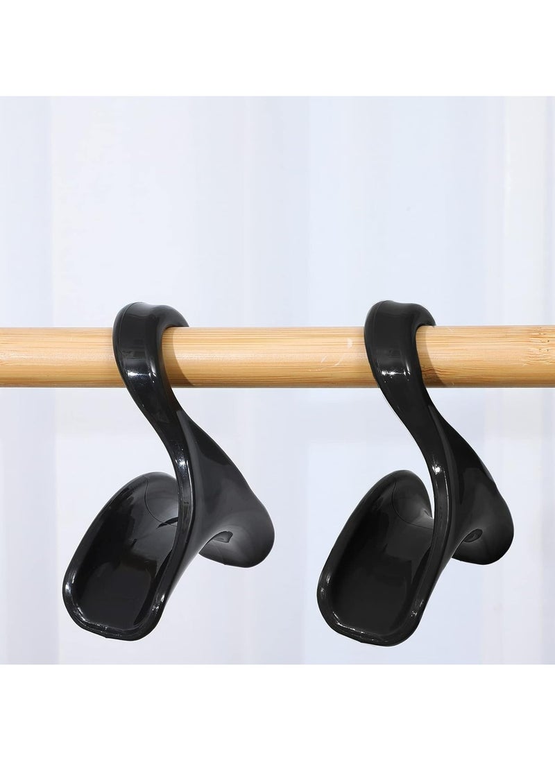 Oasisgalore - Acrylic Bag Hanger Hook - Handbag & Tote Holder for Closet Storage (Black, 6 Pieces) - Image 1