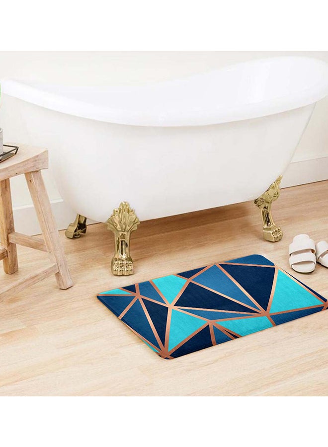 RIZARIES SuperSoft Teal Metallic Door Mat, Non-slip Washable, 50 x 80cm - Image 3