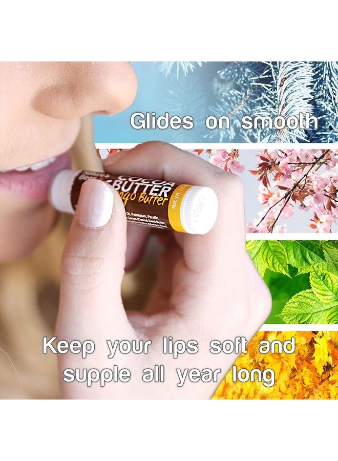 Nature's Bees (24 Count, 8 Flavors) Cocoa Butter Flavored Lip Balm Tubes Set Bulk Assortment Natural Chap Treatment Moisturizer For Very Dry Lips - Image 3