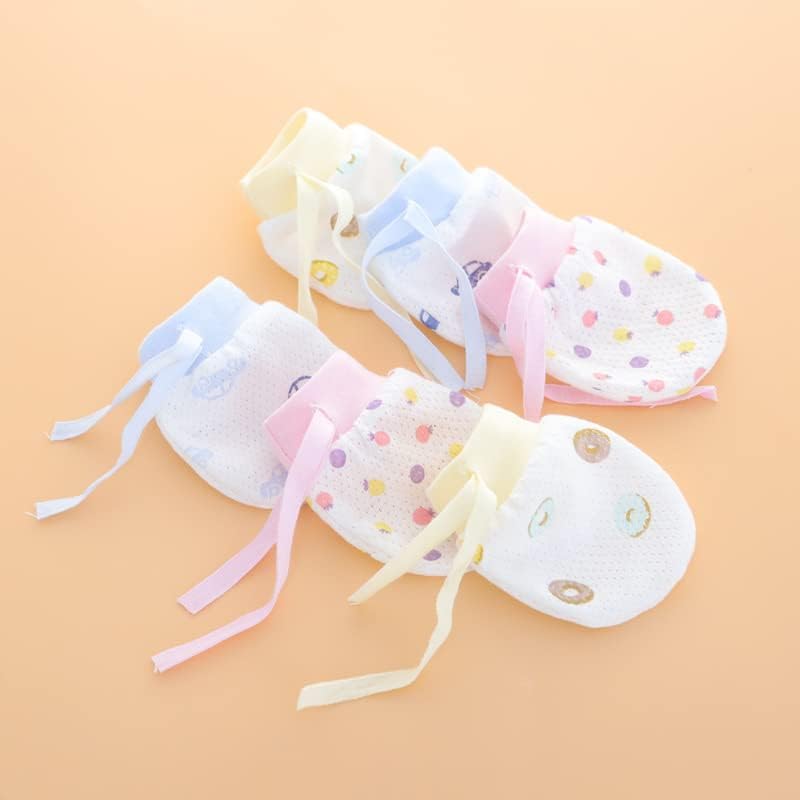 Adeimoo Cute Boys Girls Cotton No Scratch Gloves Drawstring Adjustable Mittens for Baby Infants - Image 2
