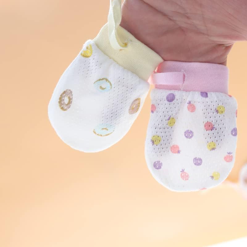 Adeimoo Cute Boys Girls Cotton No Scratch Gloves Drawstring Adjustable Mittens for Baby Infants - Image 3