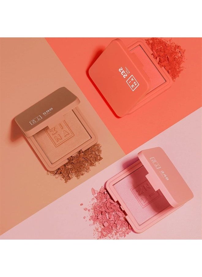 3INA 3INA The Blush 590 - Natural, Light Mineral Powder Blush For Sensitive Skin - Blendable, Buildable Rouge - Pigmented, Dewy Glow - Vegan, Cruelty Free, Eco Friendly Makeup - Brown Red Color - 0.26 Oz  - Image 5