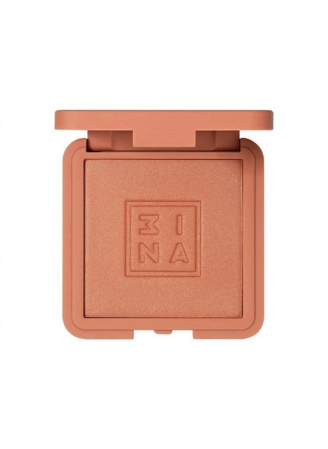 3INA 3INA The Blush 590 - Natural, Light Mineral Powder Blush For Sensitive Skin - Blendable, Buildable Rouge - Pigmented, Dewy Glow - Vegan, Cruelty Free, Eco Friendly Makeup - Brown Red Color - 0.26 Oz  - Image 1
