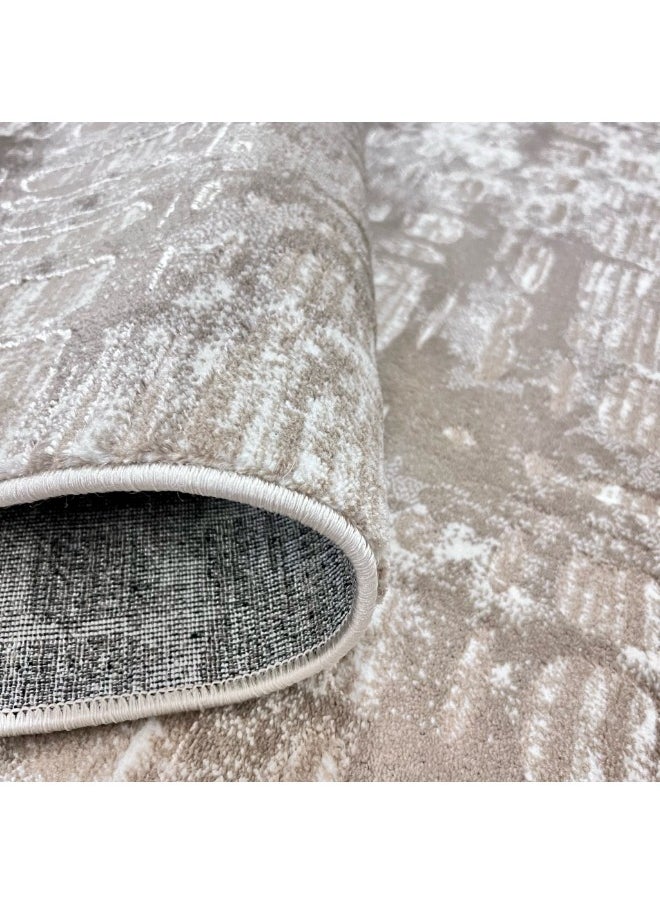 HANDPICKED FURNITURE Handpicked Furniture Abstract Beige Rug, Ultra Soft Area Carpets For Bed Room, Living Room, And Dining Room, Antislip Floor Carpets, Easy To Clean, Made In Turkey, Polypropylene, Rectangle  - Image 5