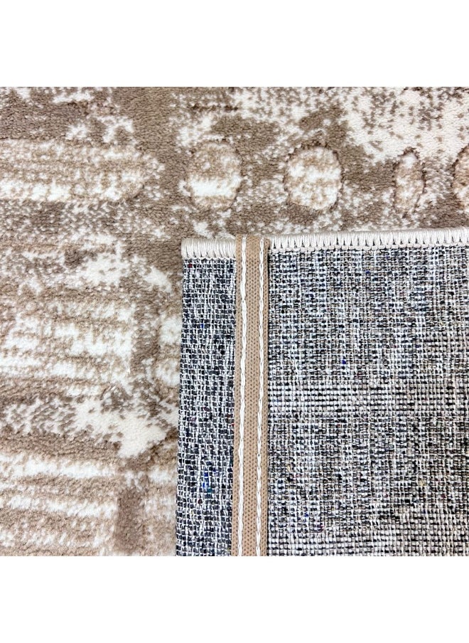 HANDPICKED FURNITURE Handpicked Furniture Abstract Beige Rug, Ultra Soft Area Carpets For Bed Room, Living Room, And Dining Room, Antislip Floor Carpets, Easy To Clean, Made In Turkey, Polypropylene, Rectangle  - Image 4