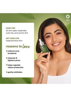 Plum Green Tea & Zinc Complex 3% Face Serum; With Acnacidoltm Bg & Natural Ahas; Fights Pimples & Tightens Pores; Controls Oil & Gently Exfoliates; For All Skin Types; 100% Vegan; 30 Ml  - Image 3