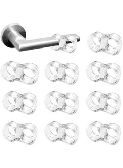 MOXO Door Handle Stopper Wall Protector Clear Rubber Door Stopper PVC Door Handle Guard Door Handle Bumper for Cabinet Furniture Home Office(Transparent 10 Pack)  - Image 1