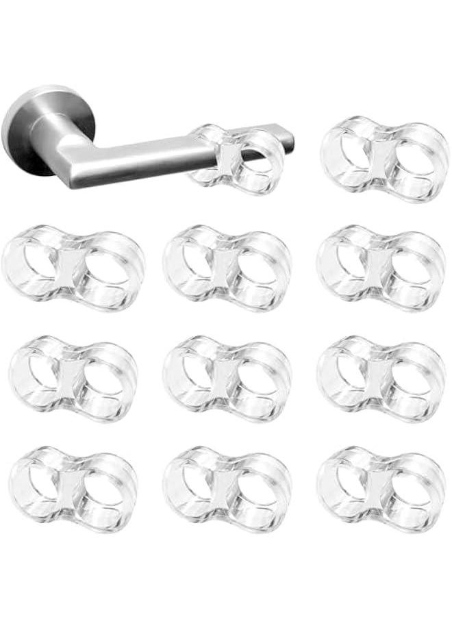 MOXO Door Handle Stopper Wall Protector Clear Rubber Door Stopper PVC Door Handle Guard Door Handle Bumper for Cabinet Furniture Home Office(Transparent 10 Pack)  - Image 1