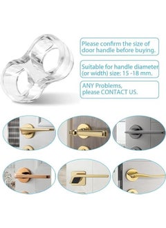 MOXO Door Handle Stopper Wall Protector Clear Rubber Door Stopper PVC Door Handle Guard Door Handle Bumper for Cabinet Furniture Home Office(Transparent 10 Pack)  - Image 3